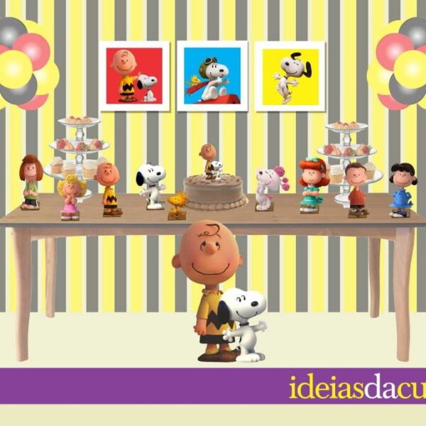 Kit Festa Decoração Completa Enfeites Snoopy Charlie Brown
