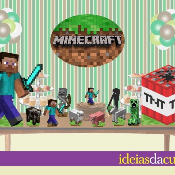 Kit Festa Decoração Completa Minecraft