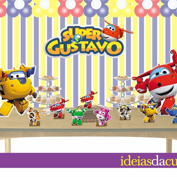 Kit Festa Decoração Completa Super Wings – Ideias da Cuca