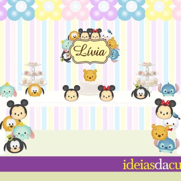 Kit Festa Decoração Completa Tsum Tsum