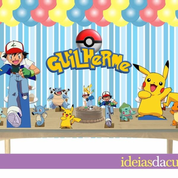 Kit Festa Decoração Pokemon Personalizadp