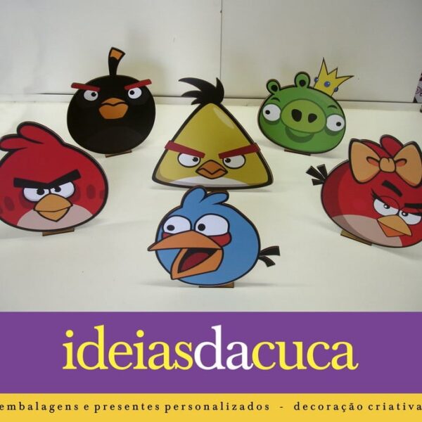 Mini Totens 25cm em MDF Angry Birds