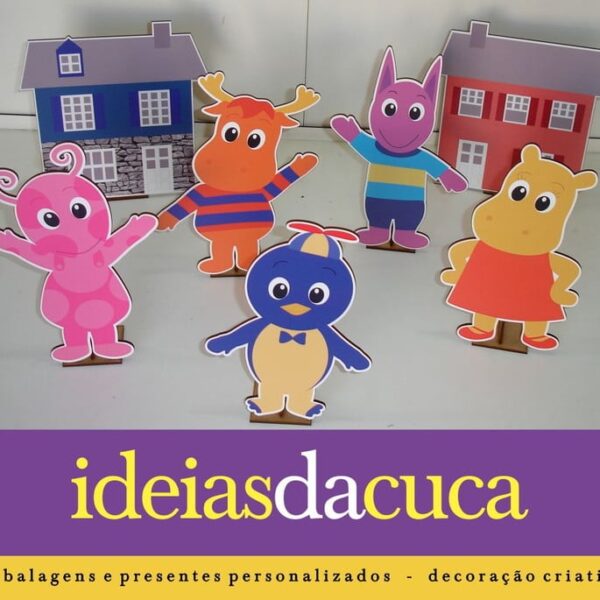 Mini Totens 25cm em MDF Backyardigans