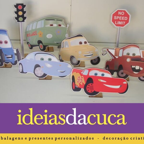 Mini Totens 25cm em MDF Carros