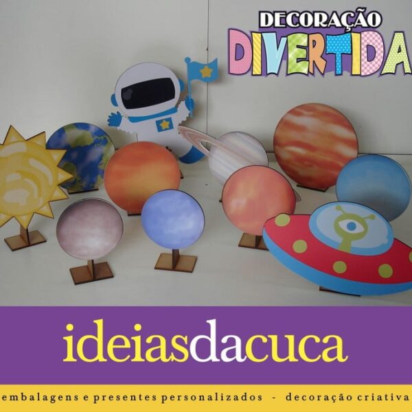 Mini Totens 25cm em MDF Planetas