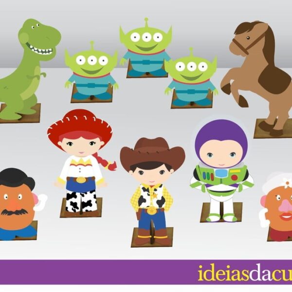 Mini Totens 25cm em MDF Toy Story