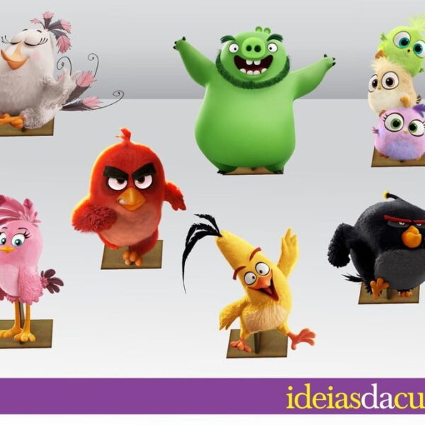 Mini Totens MDF Festa Angry Birds