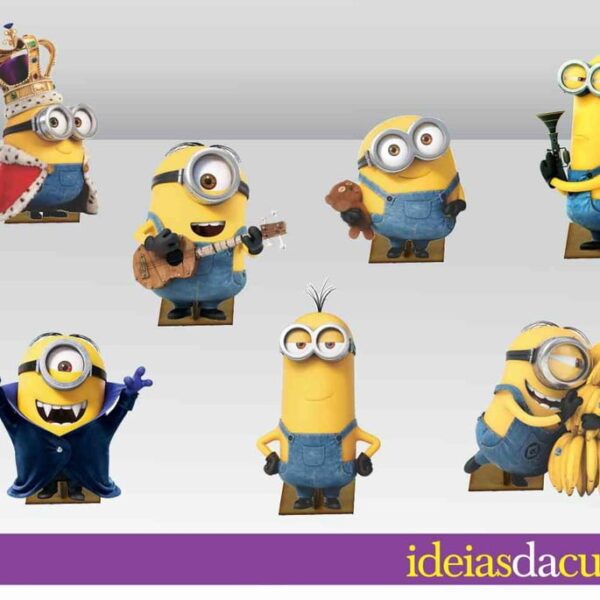 Mini Totens MDF Festa Minions