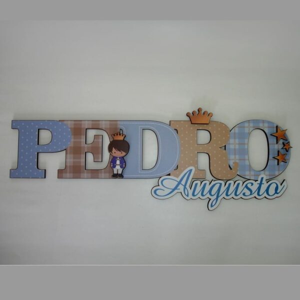 Nome Decorado Em Mdf - Tema Príncipe