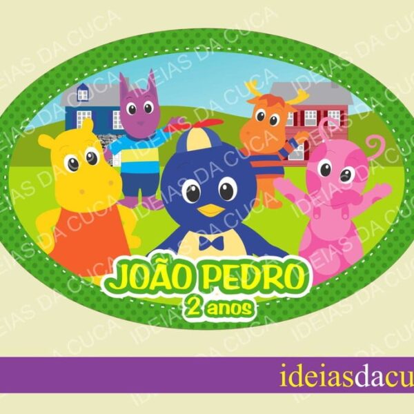 Placa Elipse Aniversário Backyardigans